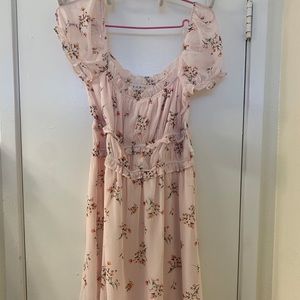 Row A floral puff sleeve mini dress